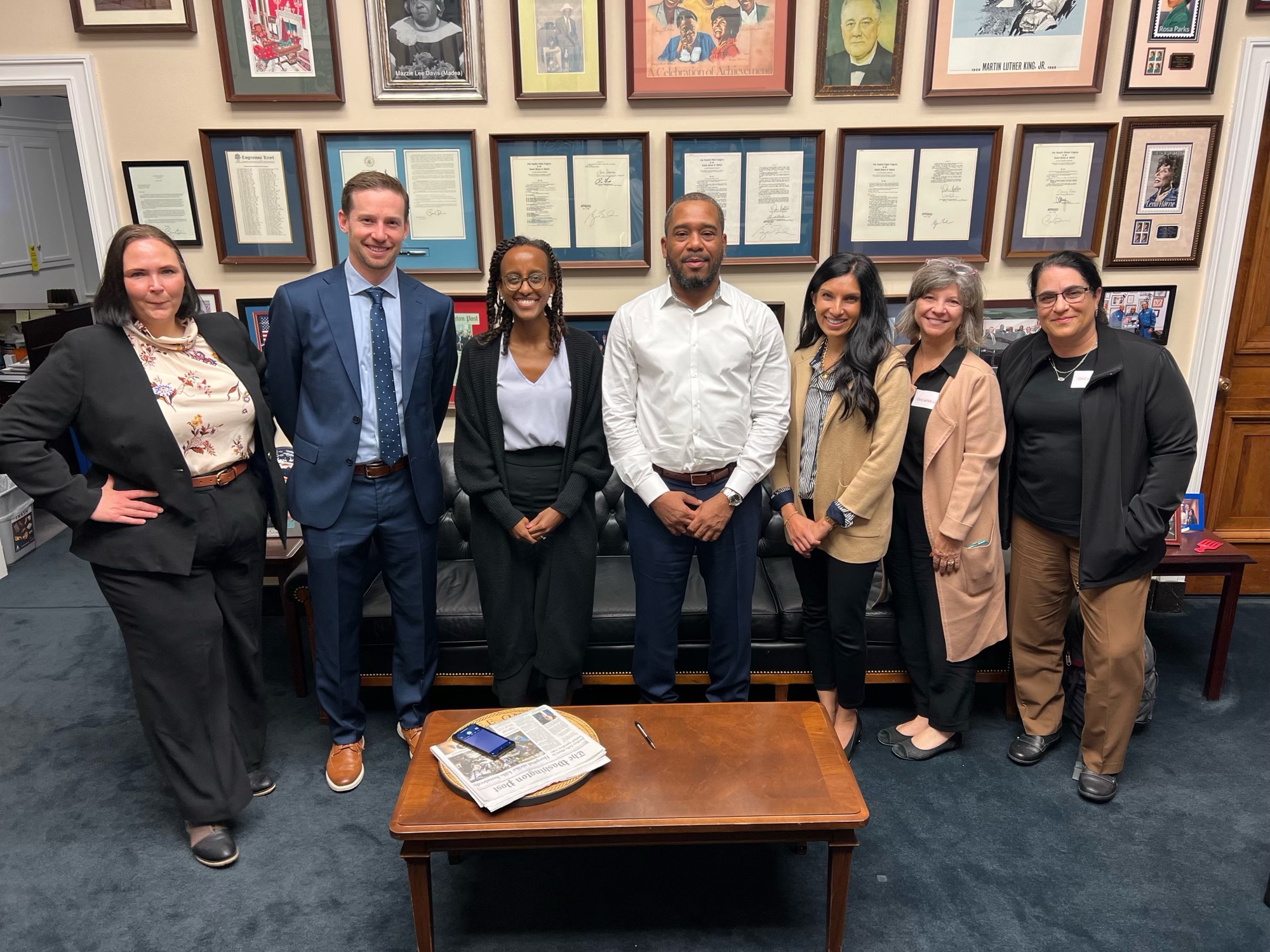 On Call 4 Kids clinicians meeting with staff in a congressional office